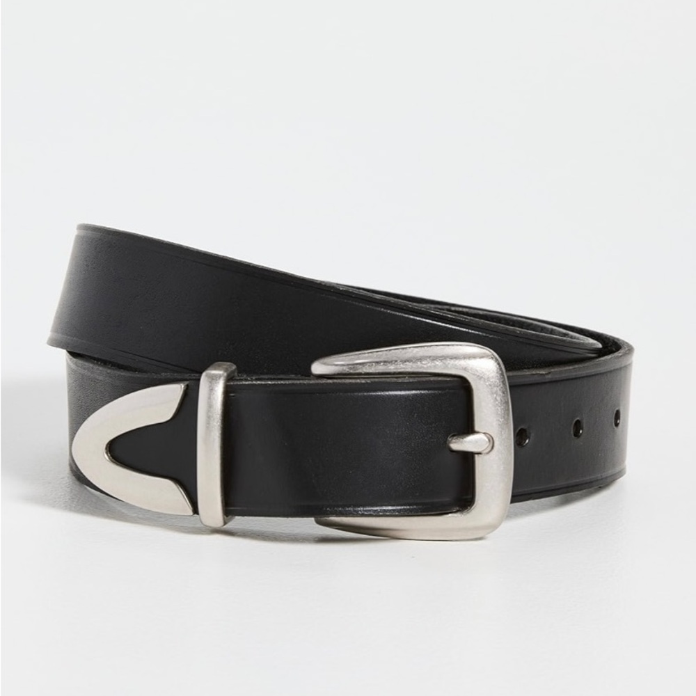 Madewell black leather western belt NWT